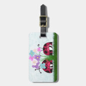 Love at First Sight Cute Ladybug Illustration Bagagelabel (Voorkant verticaal)