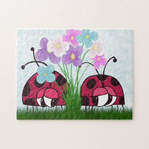 Love at First Sight Cute Ladybug Illustration Legpuzzel