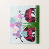 Love at First Sight Cute Ladybug Illustration Legpuzzel (Verticaal)