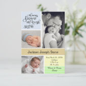 Love at First Sight Kleurrijke Collage - 3x5 Boy Aankondiging (Staand voorkant)