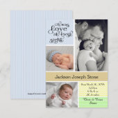 Love at First Sight Kleurrijke Collage - 3x5 Boy Aankondiging (Voorkant / Achterkant)