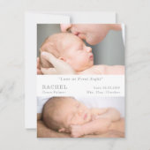 Love at First Sight Photo Baby Announcement card (Voorkant)