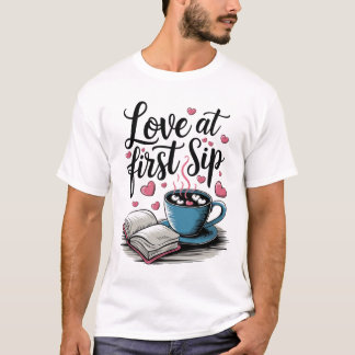 Love at First Sip - Funny Coffee Lover Shirt
