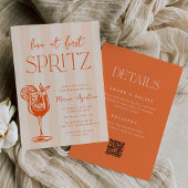 Love at First Spritz All-in-One Bridal Shower Kaart