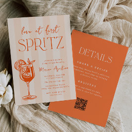 Love at First Spritz All-in-One Bridal Shower Kaart