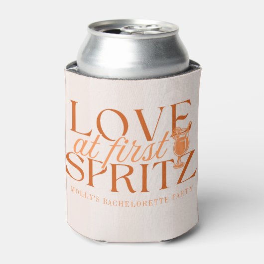 Love at First Spritz Bachelorette Blikjeskoeler (Blikje Voorkant)