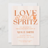 Love at First Spritz Bachelorette Kaart (Voorkant)