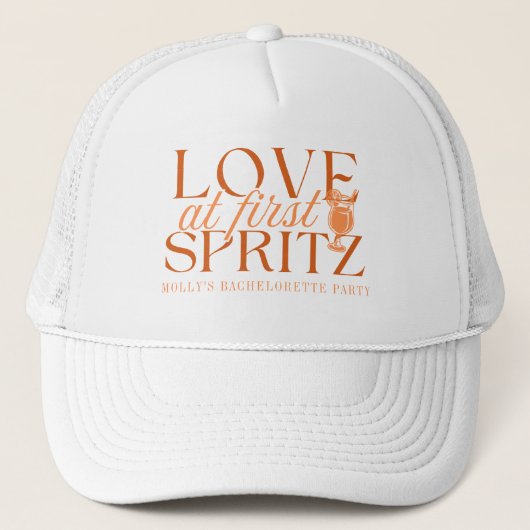 Love at First Spritz Bachelorette Trucker Pet (Voorkant)