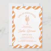 Love at First Spritz Bridal Shower Italian Aperol  Kaart (Voorkant)
