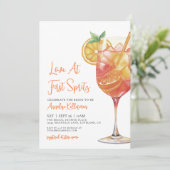 Love At First Spritz Bridal Shower Kaart (Staand voorkant)