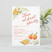Love at First Spritz Bridal Shower Kaart (Staand voorkant)