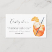 LOVE AT FIRST SPRITZ Bruids Display douche Informatiekaartje (Voorkant)