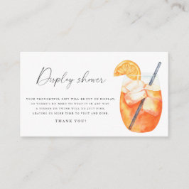 LOVE AT FIRST SPRITZ Bruids Display douche Informatiekaartje