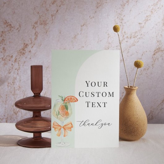 Love At First Spritz Custom Bridal Shower Sign Kaart