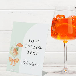 Love At First Spritz Custom Text Bridal Shower Reclamebord Met Voetstuk