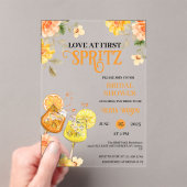 Love at First Spritz Floral Cocktail Bridal Shower Acryl Uitnodigingen (Insitu (Draagbaar))