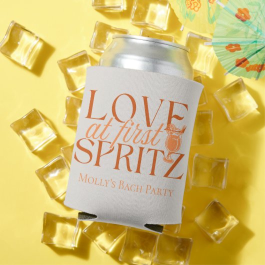 Love at First Spritz – Leuke Oranje vrijgezellenfe Blikjeskoeler (Insitu Zomer)