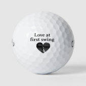 'Love at First Swing' Golf Course Customizable  Golfballen (Voorkant)