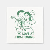 "Love at First Swing" Golfer's Style paper napkin Servet (Voorkant)