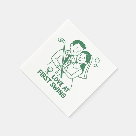 "Love at First Swing" Golfer's Style paper napkin Servet (Hoek)