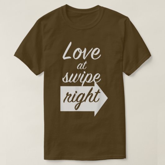 Love At Swipe RightSocial Media Online Dating 3693 T-shirt (Design voorkant)