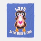 Love at the Speed of Light Penguin Gift Fleece Deken (Voorkant)