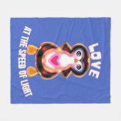 Love at the Speed of Light Penguin Gift Fleece Deken (Voorkant (Horizontaal))