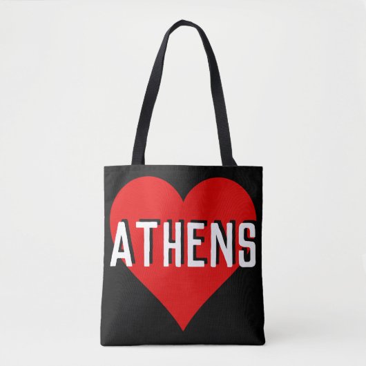 Love Athens, Griekenland Tote Bag (Voorkant)