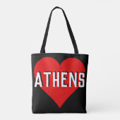 Love Athens, Griekenland Tote Bag (Achterkant)