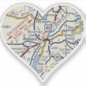 Love Auburn California Sticker (Voorkant)