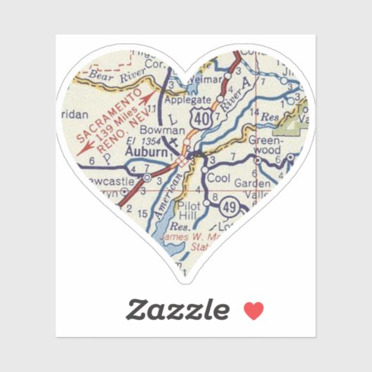 Love Auburn California Sticker (Vel)