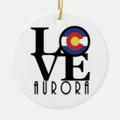 LOVE Aurora CO Keramisch Ornament (Voorkant)