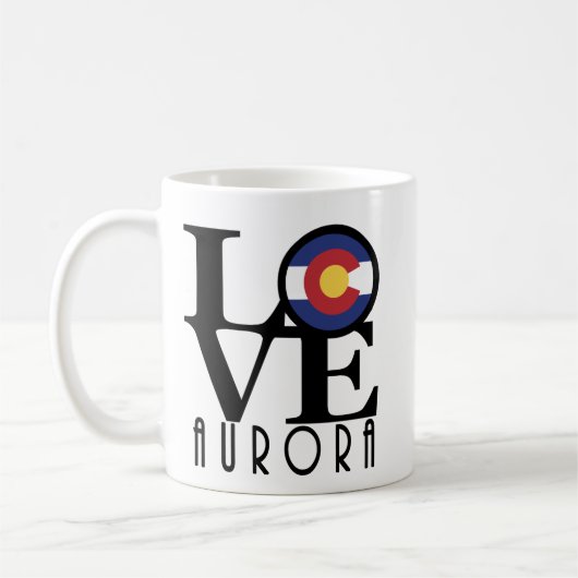 LOVE Aurora Colorado 11oz Koffiemok (Links)