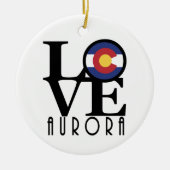 LOVE Aurora Colorado Keramisch Ornament (Voorkant)