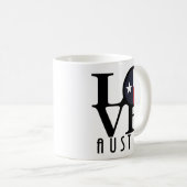 LOVE Austin Texas 11oz Koffiemok (Voorkant rechts)