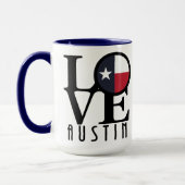 LOVE Austin Texas 15oz Mok (Links)