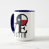 LOVE Austin Texas 15oz Mok (Voorkant links)