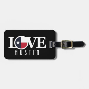LOVE Austin Texas Bagagelabel