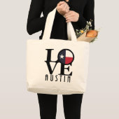 LOVE Austin Texas Grote Tote Bag (Voorkant (product))