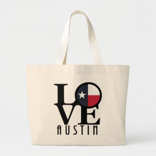 LOVE Austin Texas Grote Tote Bag
