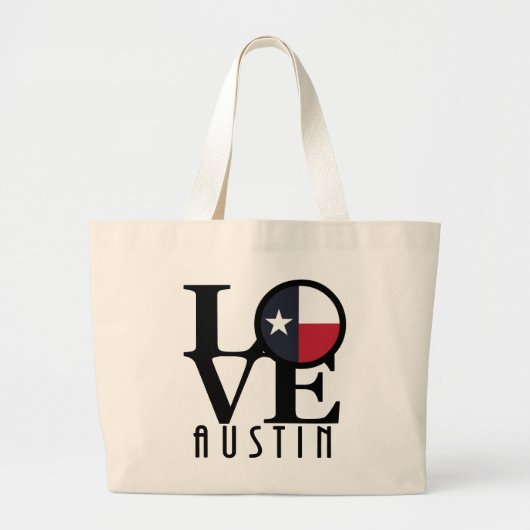 LOVE Austin Texas Grote Tote Bag (Voorkant)