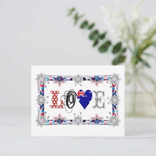 Love Australia Briefkaart (Staand voorkant)