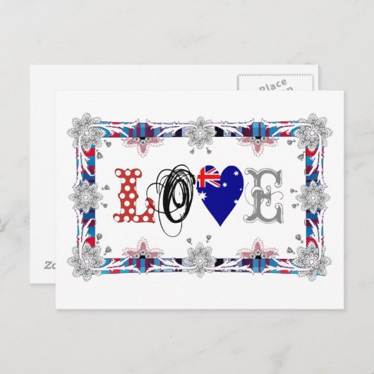 Love Australia Briefkaart (Voorkant / Achterkant)