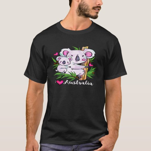 Love Australia - Koala Beer Tekening T-shirt (Voorkant)