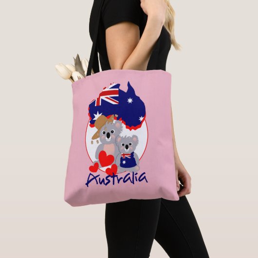 Love Australian koala Beren Super Cute Graphic Tote Bag (Dichtbij)