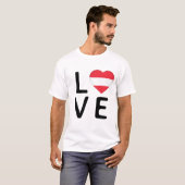 Love - Austria Flag T-shirt (Voorkant volledig)