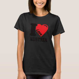Love Austria Homeland Austrian Flag 2 T-shirt