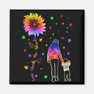Love Autism Awareness Month Need No Words Sunflowe Magneet