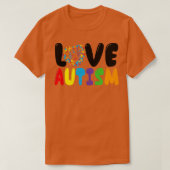 Love Autism Heartadem Autisme Awareness Day Giften T-shirt (Design voorkant)