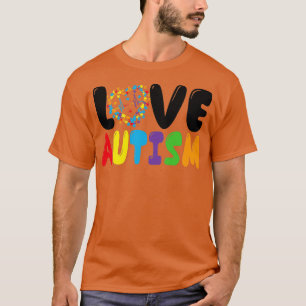 Love Autism Heartadem Autisme Awareness Day Giften T-shirt